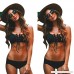 GONKOMA Women Low Waist Bandage Bikini Set Swimsuit Swimwear Summer Beachwear Black B078Y582S6
